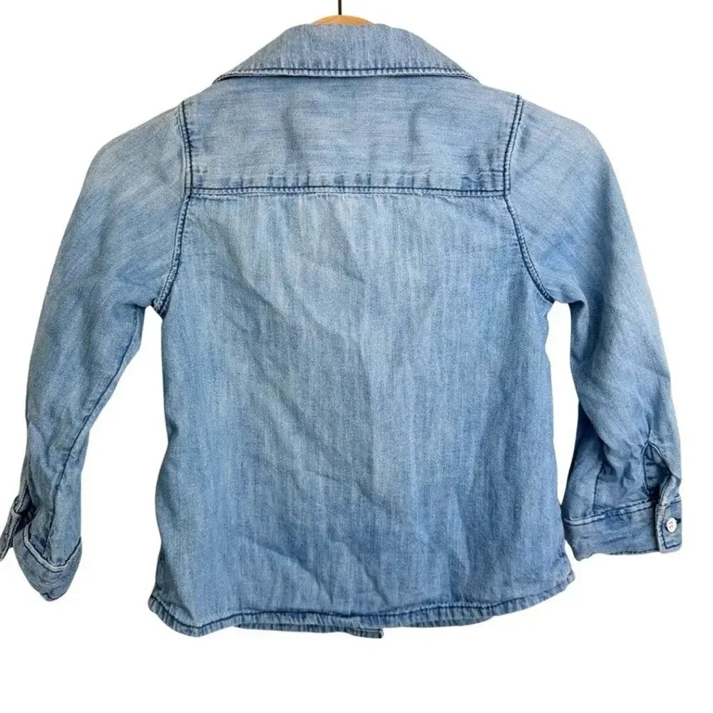 Gap Button Down Light Denim Shirt 2T